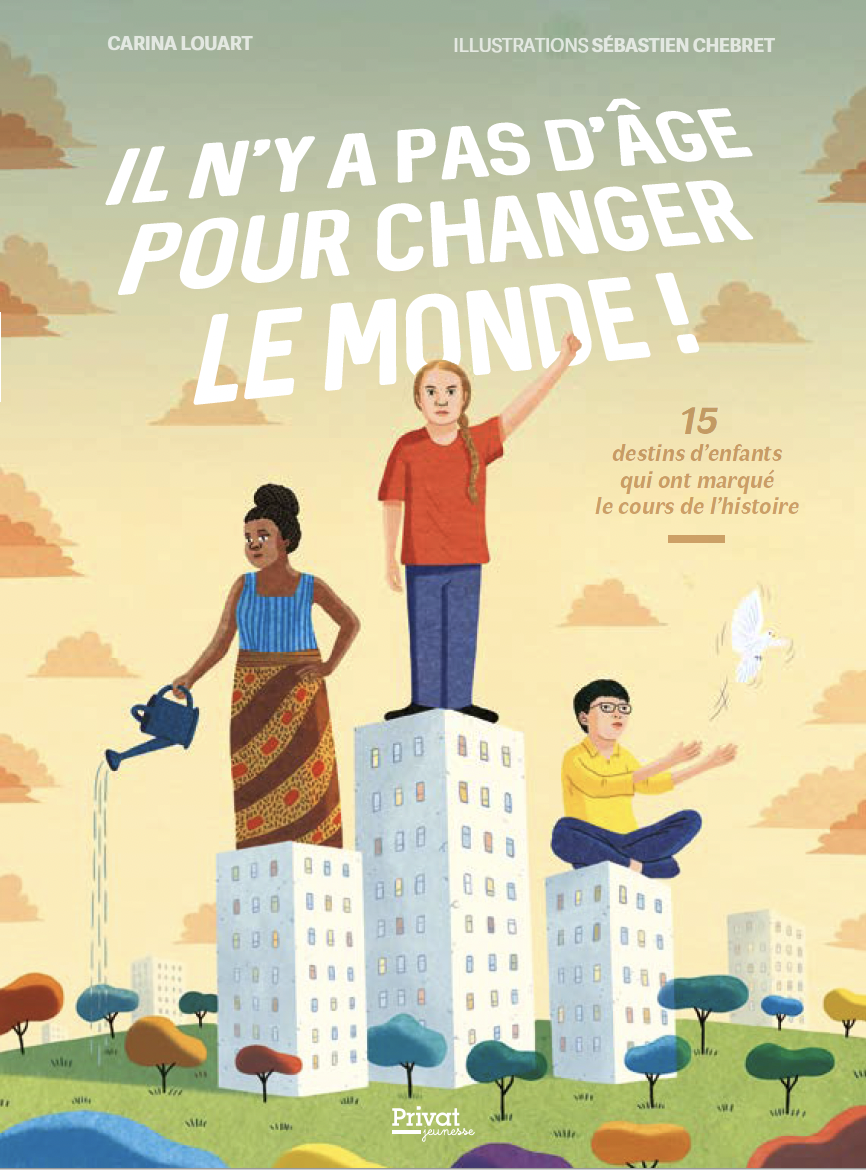 T-shirt Top Justice Rayé Violet Et Blanc - Message "Les Filles Peuvent Changer Le Monde" - Taille 20